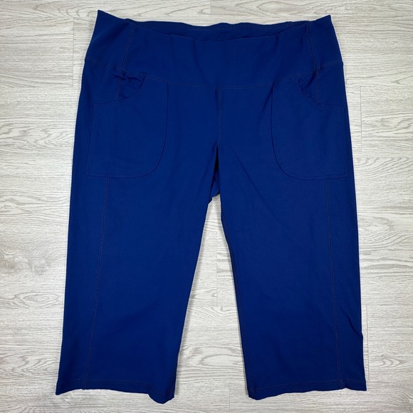 Jofit Pants - Jofit‎ Women's Capri Pants Blue XXL Athletic Golf Tennis Pockets Stretch